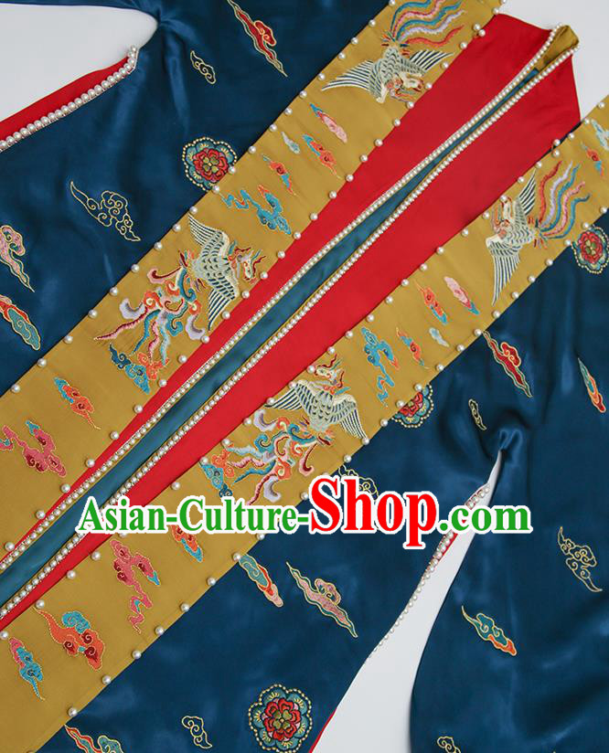 China Ancient Imperial Empress Embroidered Costumes Traditional Song Dynasty Wedding Replica Clothing Full Set