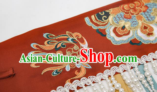 China Ancient Palace Princess Embroidered Costumes Traditional Tang Dynasty Court Lady Replica Clothing