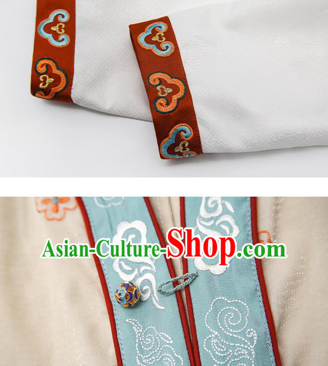 China Ancient Palace Princess Embroidered Costumes Traditional Tang Dynasty Court Lady Replica Clothing