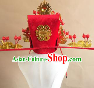 Chinese Beijing Opera Headwear Peking Opera God of Wealth Hat