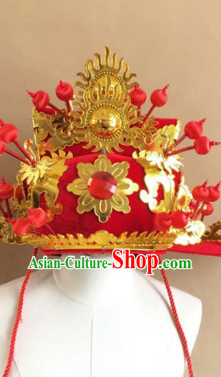 Chinese Beijing Opera Headwear Peking Opera God of Wealth Hat