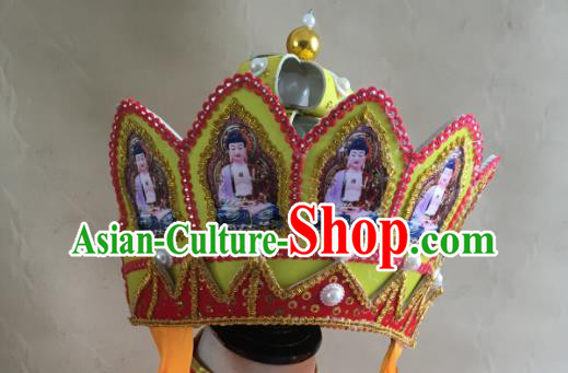Chinese Beijing Opera Monk Headwear Peking Opera Journey To the West Tang Seng Hat