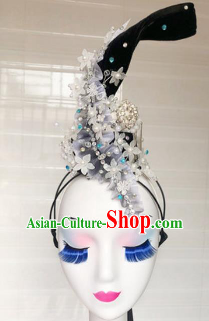 China Handmade Beauty Dance Wigs Chignon Traditional Classical Dance Hair Accessories