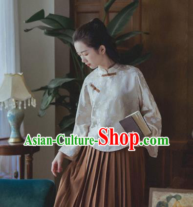 Chinese Traditional Female Student Cheongsam Clothing National False Two Pieces Qipao Dress