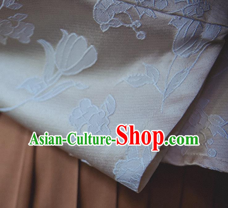 Chinese Traditional Female Student Cheongsam Clothing National False Two Pieces Qipao Dress