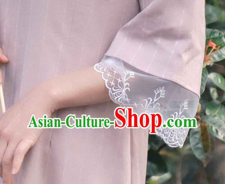 Chinese National Slant Opening Qipao Dress Traditional Clothing Young Lady Cheongsam