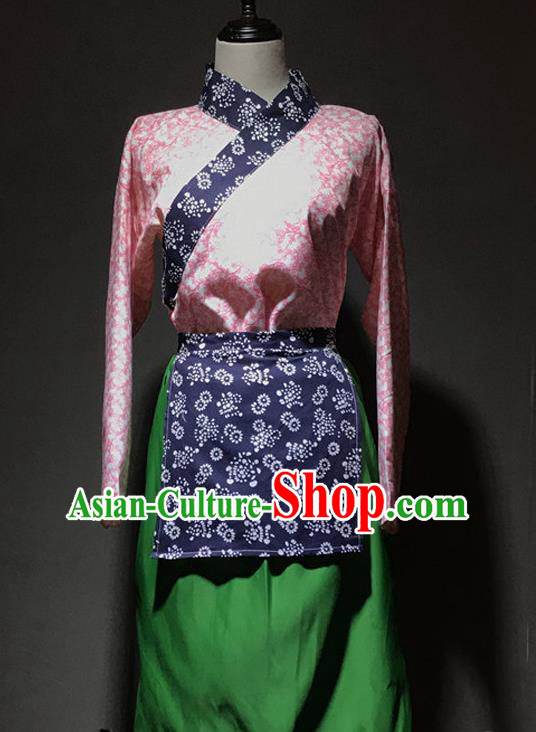 China Traditional Journey to the West Bai Gujing Stage Performance Costumes Ancient Village Girl Clothing