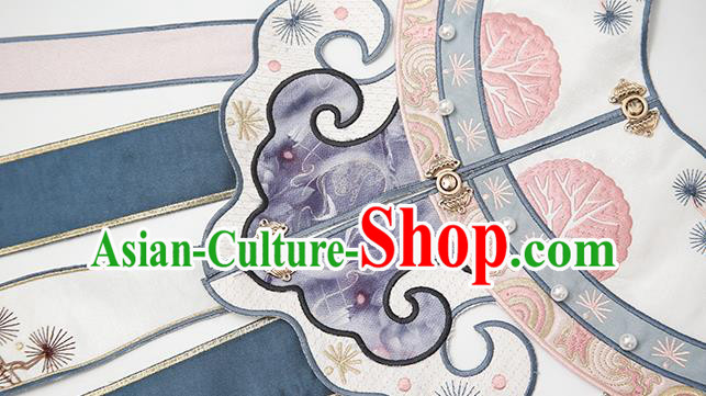 China Traditional Ming Dynasty Princess Hanfu Clothing Ancient Nobility Beauty Embroidered Costumes Full Set