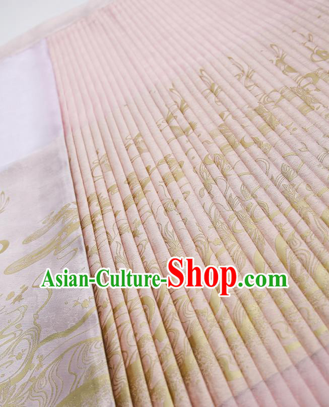 China Ancient Young Beauty Embroidered Costumes Traditional Song Dynasty Country Girl Hanfu Clothing