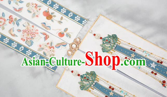 China Traditional Ming Dynasty Nobility Woman Embroidery Costumes Ancient Court Princess Hanfu Clothing
