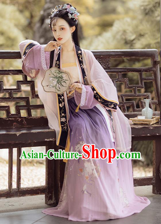 China Ancient Court Lady Hanfu Clothing Traditional Song Dynasty Historical Costumes