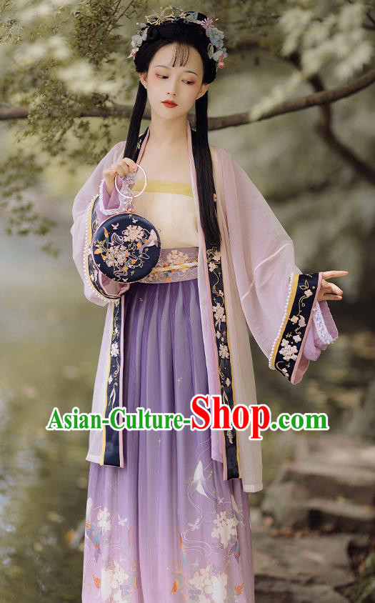 China Ancient Court Lady Hanfu Clothing Traditional Song Dynasty Historical Costumes