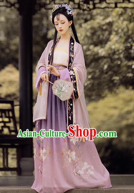 China Ancient Court Lady Hanfu Clothing Traditional Song Dynasty Historical Costumes