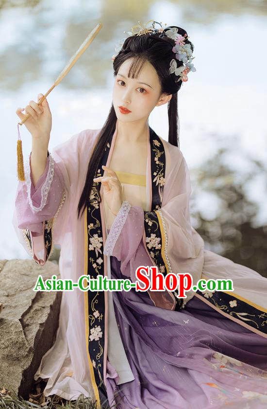 China Ancient Court Lady Hanfu Clothing Traditional Song Dynasty Historical Costumes