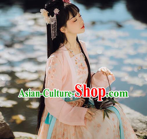 China Traditional Song Dynasty Palace Princess Embroidered Costumes Ancient Court Infanta Historical Clothing
