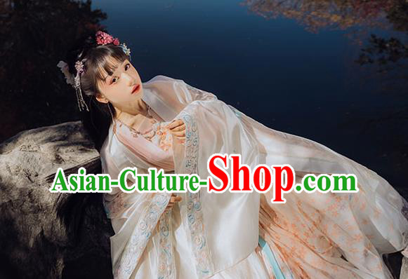 China Traditional Song Dynasty Palace Princess Embroidered Costumes Ancient Court Infanta Historical Clothing