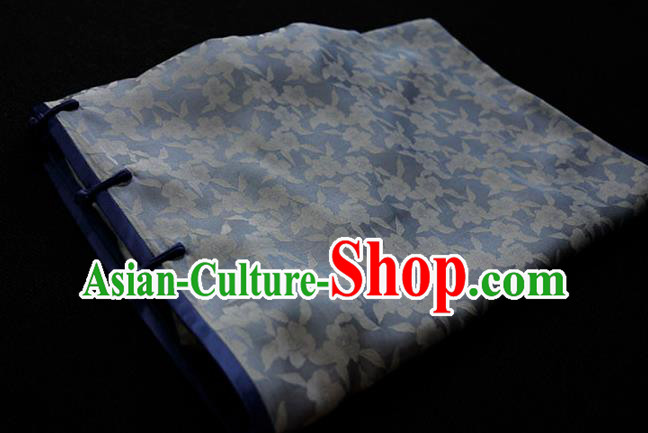 Republic of China Classical Blue Silk Cheongsam Traditional Minguo Young Lady Qipao Dress