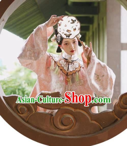 China Ancient Nobility Lady Hanfu Clothing Traditional Ming Dynasty Patrician Female Embroidered Costumes Full Set
