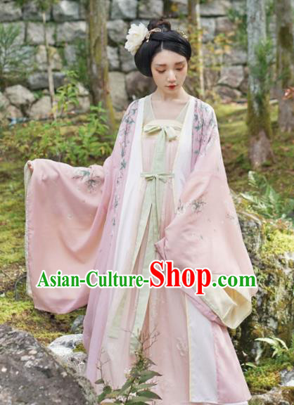 China Traditional Tang Dynasty Imperial Concubine Historical Costumes Ancient Palace Beauty Hanfu Clothing