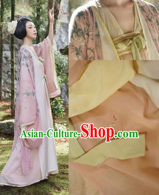China Traditional Tang Dynasty Imperial Concubine Historical Costumes Ancient Palace Beauty Hanfu Clothing