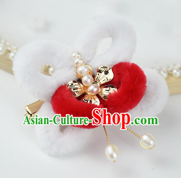Chinese Traditional Hanfu Velvet Butterfly Hair Claw Handmade Hair Accessories