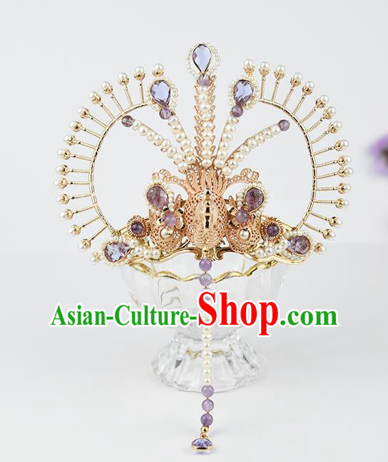 Chinese Handmade Traditional Song Dynasty Hair Accessories Ancient Princess Phoenix Hair Crown