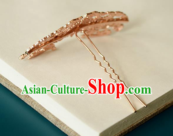 Chinese Traditional Hanfu Hair Accessories Ancient Swordswoman Golden Hair Crown and Hairpin