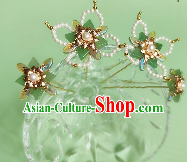 Chinese Traditional Song Dynasty Princess Hair Stick Ancient Palace Lady Pearls Hairpin