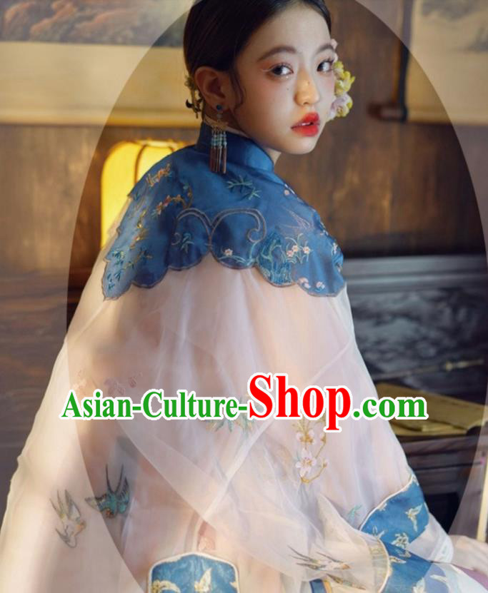 China Qing Dynasty Imperial Concubine Historical Costumes Ancient Court Woman Embroidered Clothing
