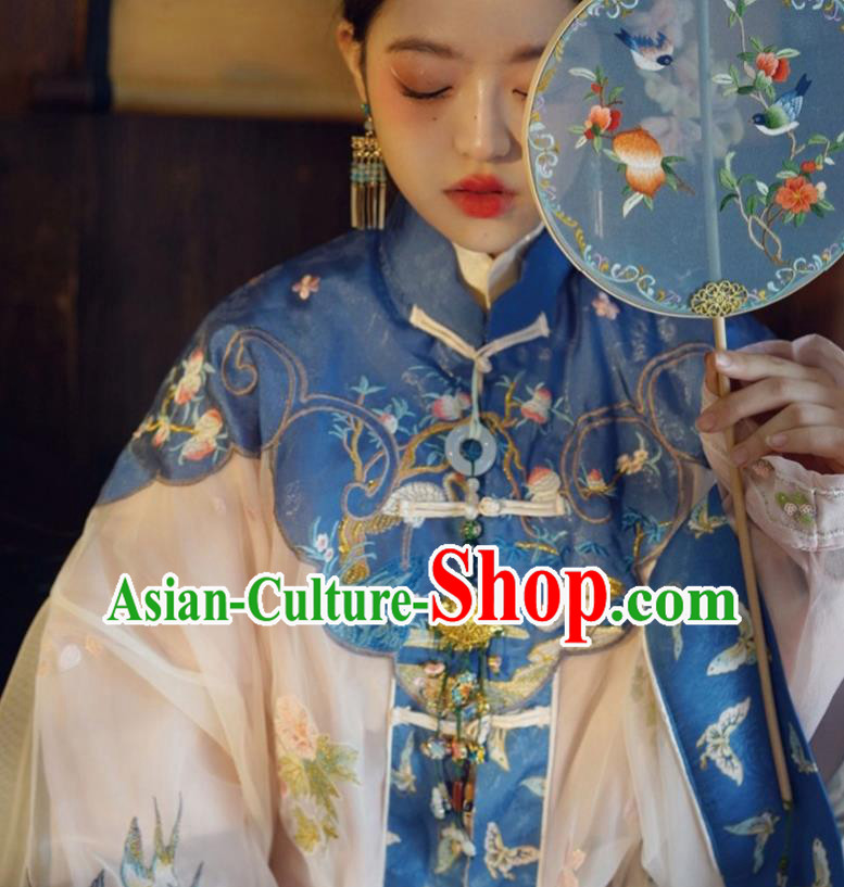China Qing Dynasty Imperial Concubine Historical Costumes Ancient Court Woman Embroidered Clothing