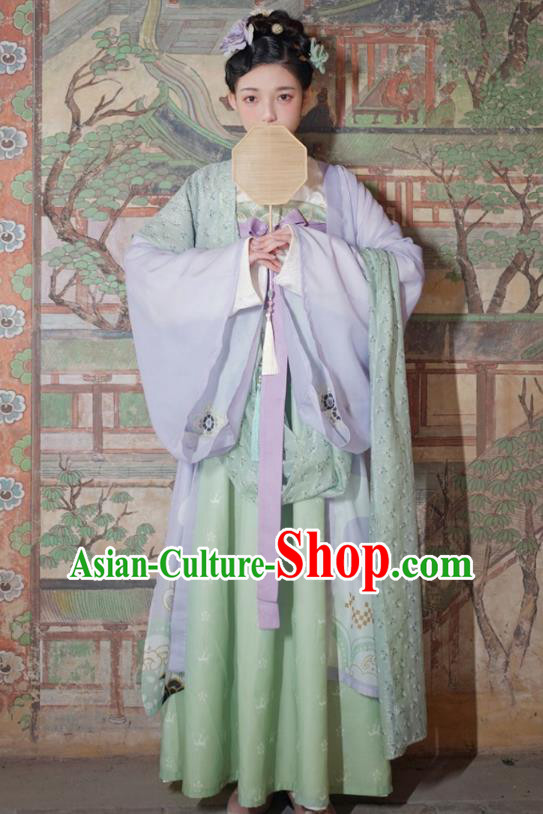 China Traditional Tang Dynasty Court Lady Historical Costumes Ancient Royal Princess Hanfu Dress Clothing
