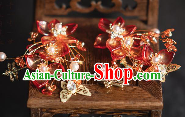 Chinese Classical Tassel Hair Sticks Traditional Wedding Headwear Xiuhe Suit Bride Hairpins