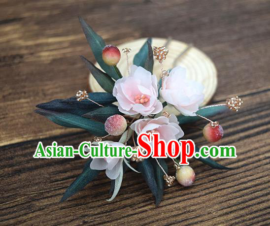 Chinese Traditional Cheongsam Hair Stick Handmade Ancient Princess Jasmine Flower Hairpin
