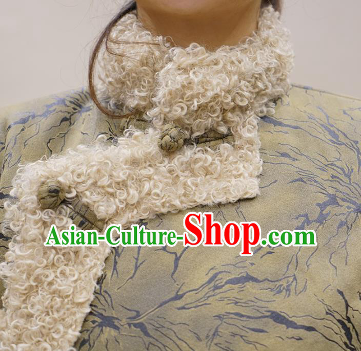 Chinese Zang Minority Winter Cotton Wadded Jacket Tibetan Nationality Woman Outer Garment Clothing