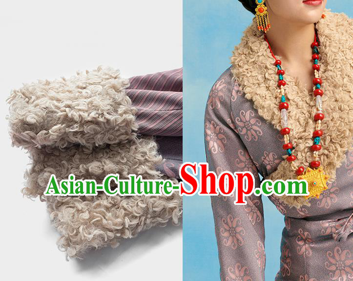 China Zang Nationality Bola Clothing Tibetan Ethnic Woman Winter Costume