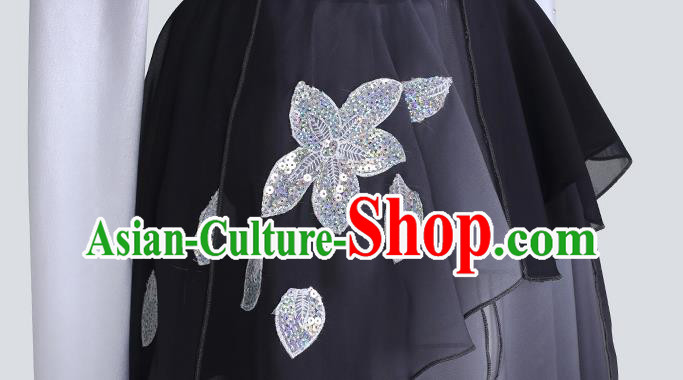 China Traditional Mongolian Ethnic Folk Dance Clothing Mongol Nationality Grey Dress Outfits