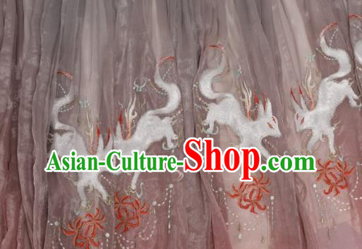 China Ancient Imperial Concubine Embroidered Hanfu Dress Traditional Jin Dynasty Court Beauty Hanfu Clothing