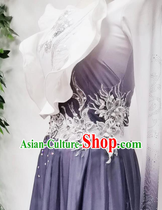 Chinese Group Dance Beauty Dance Performance Clothing Classical Dance Performance Grey Dress