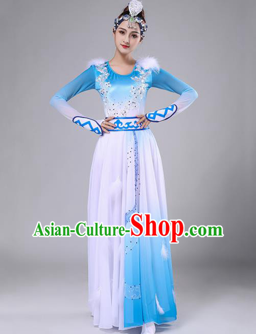 Chinese Traditional Mongolian Nationality Dance Dress Mongol Ethnic Female Performance Clothing