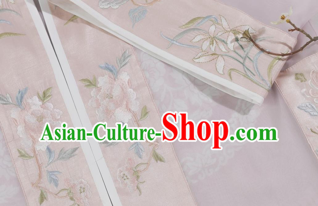 China Traditional Song Dynasty Palace Lady Historical Costumes Ancient Young Woman Hanfu Dress
