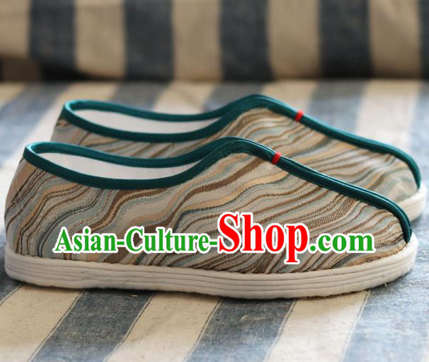 Chinese Handmade Male Shoes Traditional Martial Arts Shoes Cloth Shoes