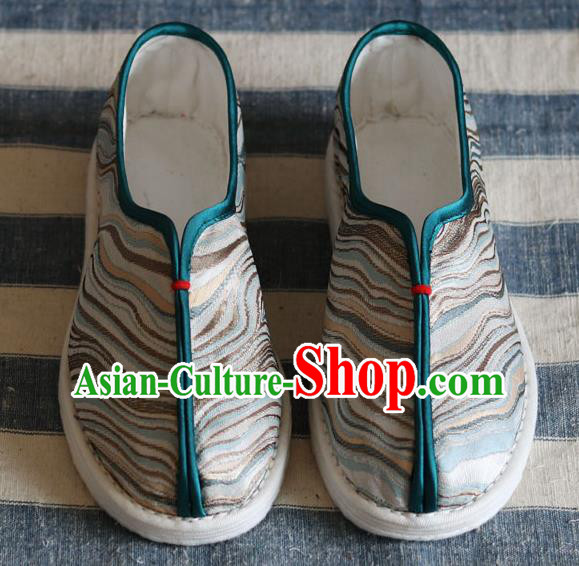 Chinese Handmade Male Shoes Traditional Martial Arts Shoes Cloth Shoes