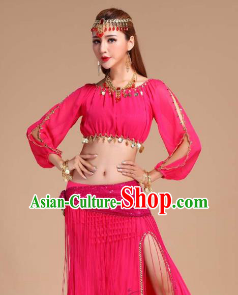 Asian India Raks Sharki Clothing Indian Traditional Oriental Dance Belly Dance Rosy Skirt Outfits