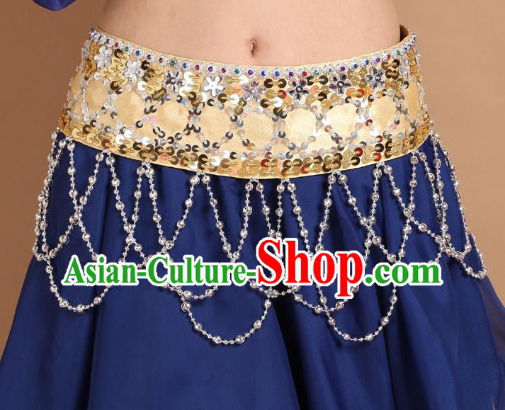 Asian Traditional Classical Dance Waist Accessories Indian Belly Dance Beads Tassel Waistband