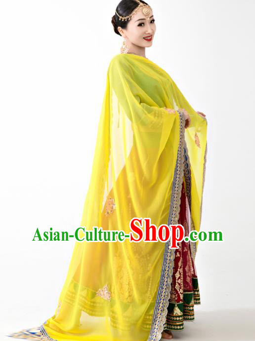 Indian Blue Top and Red Skirt Asian India Bollywood Dance Clothing Traditional Lehenga Clothing