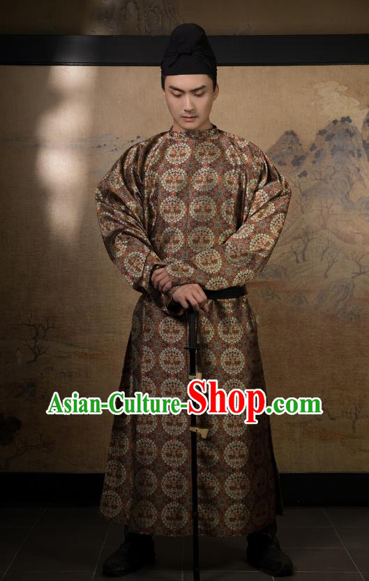 China Ancient Swordsman Hanfu Costume Traditional Tang Dynasty Chivalrous Male Clothing
