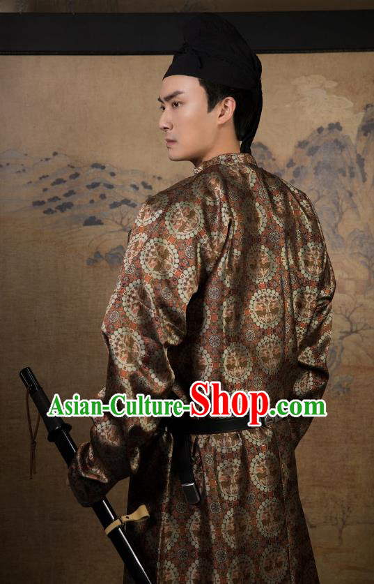 China Ancient Swordsman Hanfu Costume Traditional Tang Dynasty Chivalrous Male Clothing