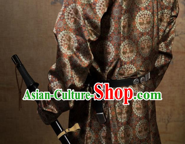 China Ancient Swordsman Hanfu Costume Traditional Tang Dynasty Chivalrous Male Clothing