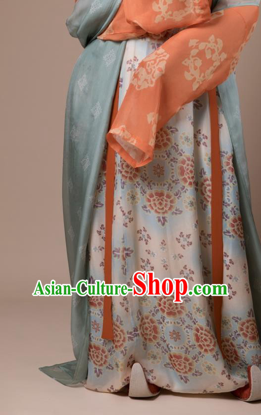 China Ancient Court Woman Hanfu Garment Traditional Tang Dynasty Royal Countess Historical Costumes
