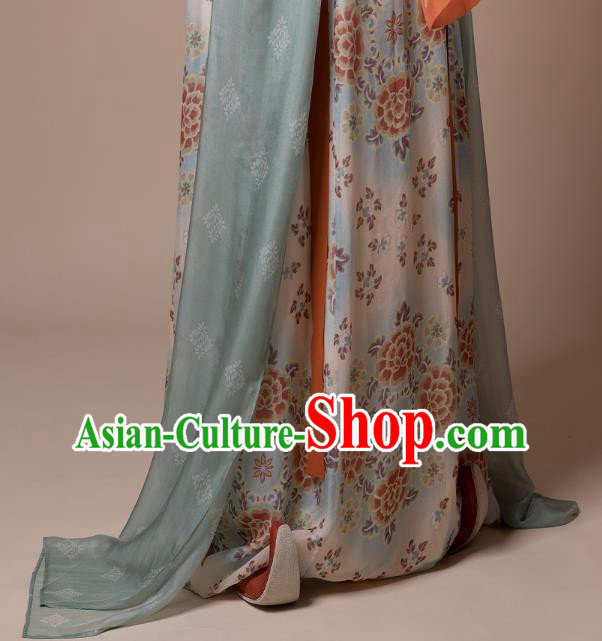 China Ancient Court Woman Hanfu Garment Traditional Tang Dynasty Royal Countess Historical Costumes